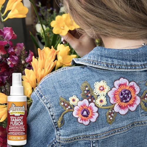 Aleene's Fabric Fusion Spray Pump, Permanent Fabric Glue, 4 fl oz, Fast Drying Spray Adhesive for Cotton, Denim, Polyester - Prime Before Use by Aleene's - Image 6