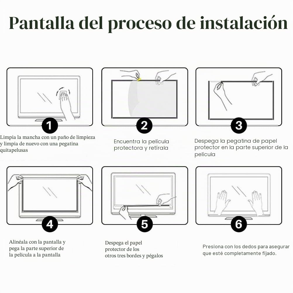 Protector De Pantalla Para 55" TV Que Bloquea La Luz Azul, Película Mate Antirreflejos Y Filtro Antirreflejos Para Tvs 4K, Película Resistente A Arañazos Y Al Polvo,55in 1221 * 689mm