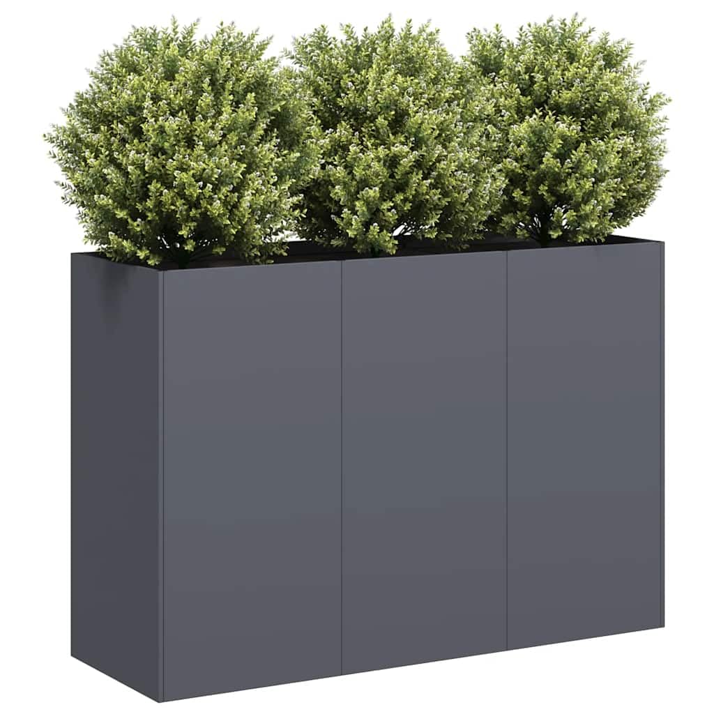 Ogrodnik ze stali walcowanej na zimno 120x40x80 cm | Duży format, otwarte dno do drenażu, wzmocnienia wsporników wewnętrznych, do użytku na zewnątrz