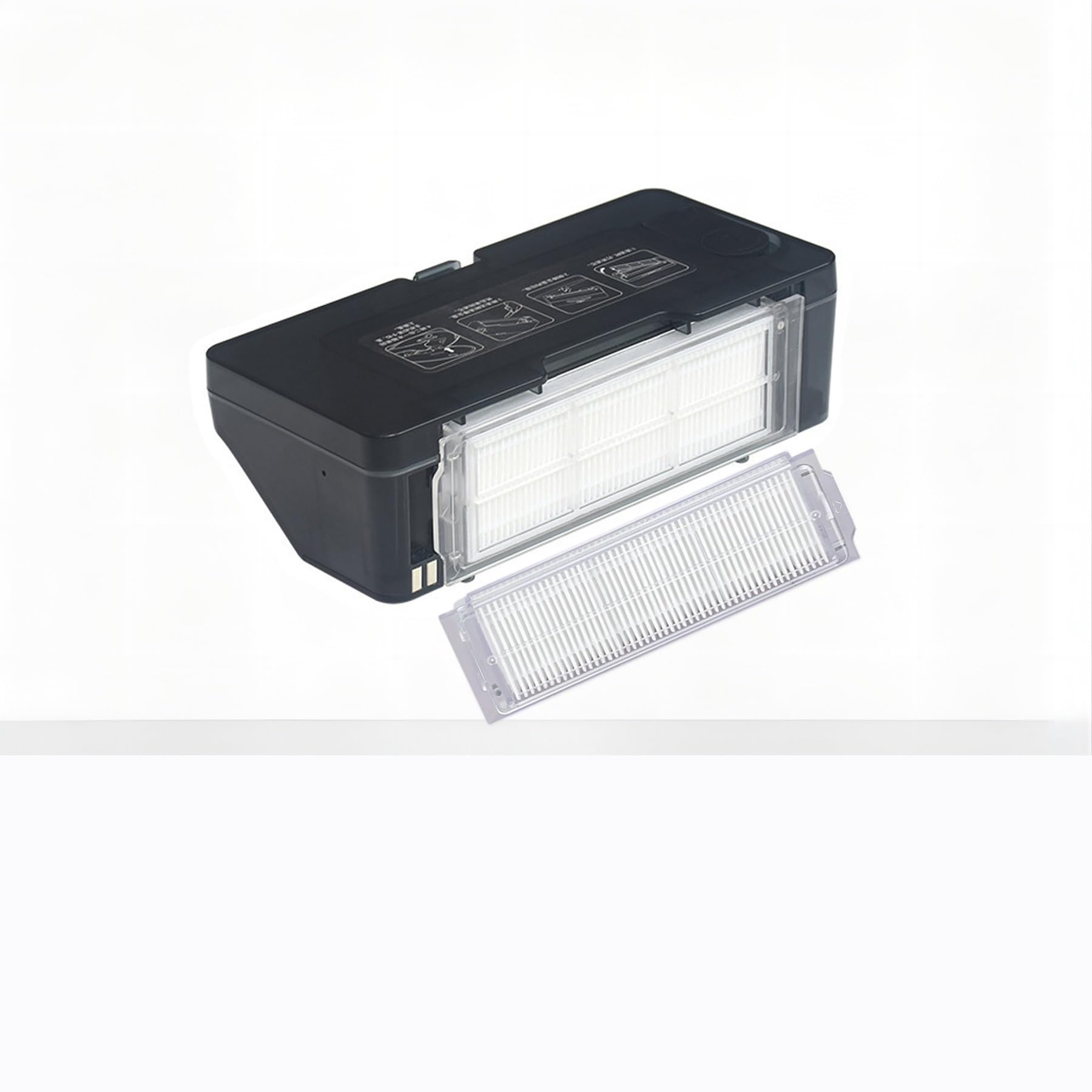 Kicici Compatible With Xiaomi Robot Vacuum S10，S12，T12，B106GL，Mop 2S，XMSTJQR2S，3C B106CN Replacement Parts：Main Side Brush，HEPA Filter，Mop Cloth(1pcs Water Tank)