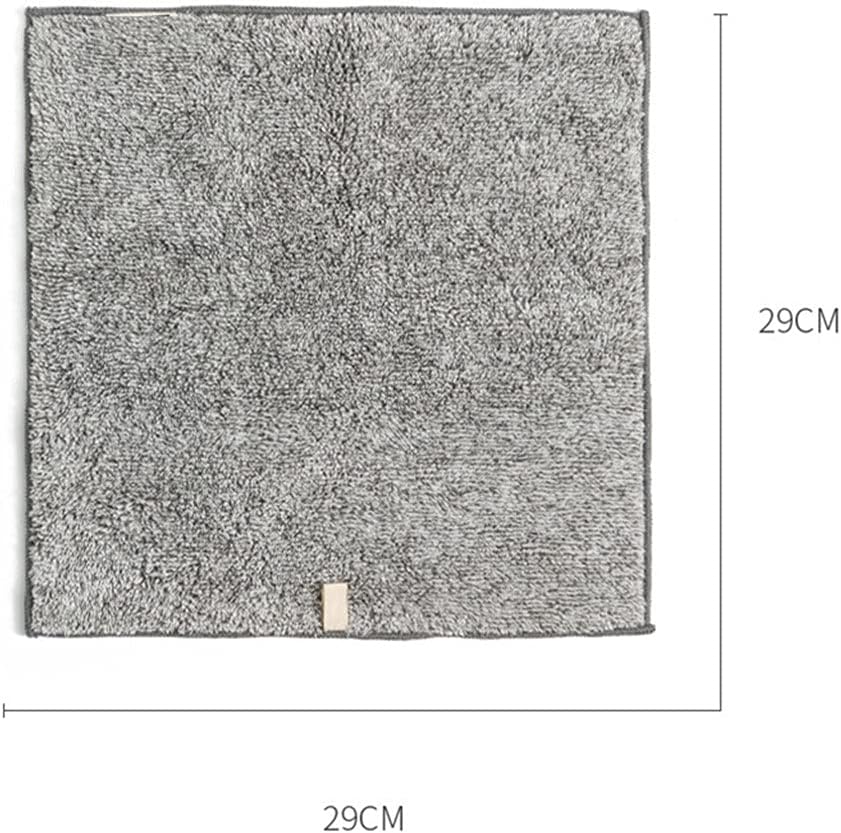 Kitchen Anti-Grease Wiping Rags Microfiber Cleaning Cloths Thickened Charcoal Absorbent Dishcloth 3/6pcs