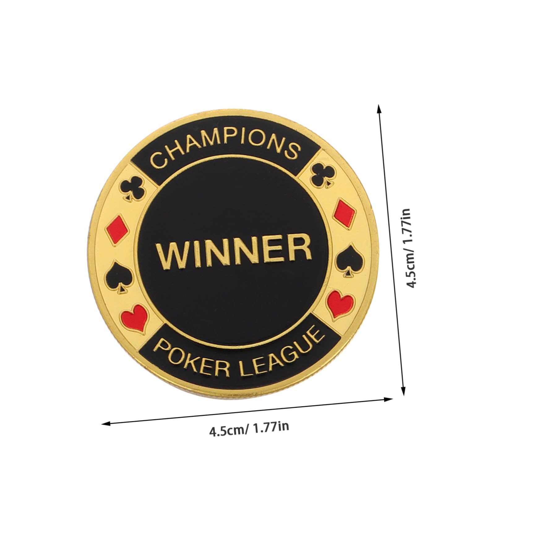 Hemoton Collectible Poker Metal Press Poker Card Protectors Hold'em Accessory Medal for Souvenirs