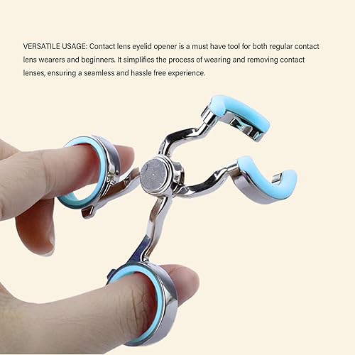 Miniatura 3 de Lenses - Estirador de párpados con lente de precisión mejorada de acero inoxidable con estuche de almacenamiento (azul)