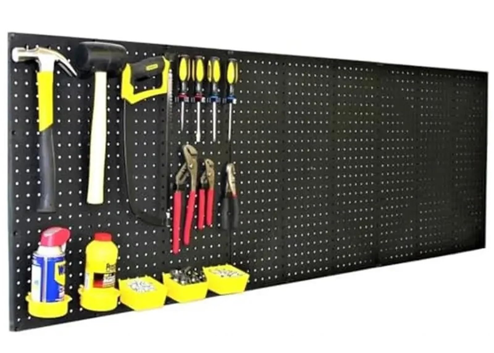 RUWLFE Plastic Pegboard Panels Kit Garage OrganizationIndoor/Outdoor Use for Wall Organizer
