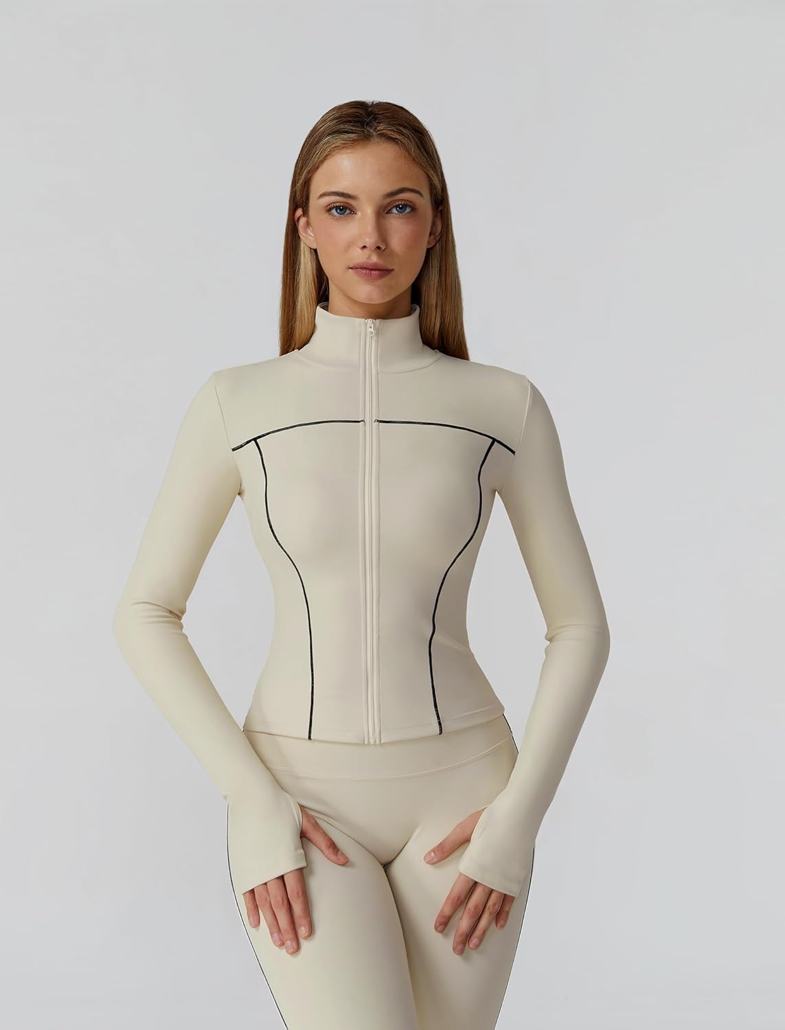 3 Piece Women Workout Set Sports Bra Tank Zip Jacket High Waist Leggings Casual Yoga Gym Outfit Athletic Clothing Sets XL - Image 7