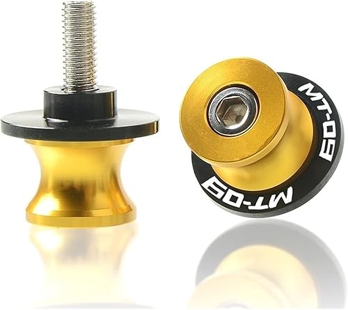 WAGLOS 6MM Swingarm Slider Spools Screws Motorbike Motorcycle for Yamaha MT01 03 07 09 10 125 MT-07 MT01 MT03 Anti-Fall Frame Sliders (Color Gold
