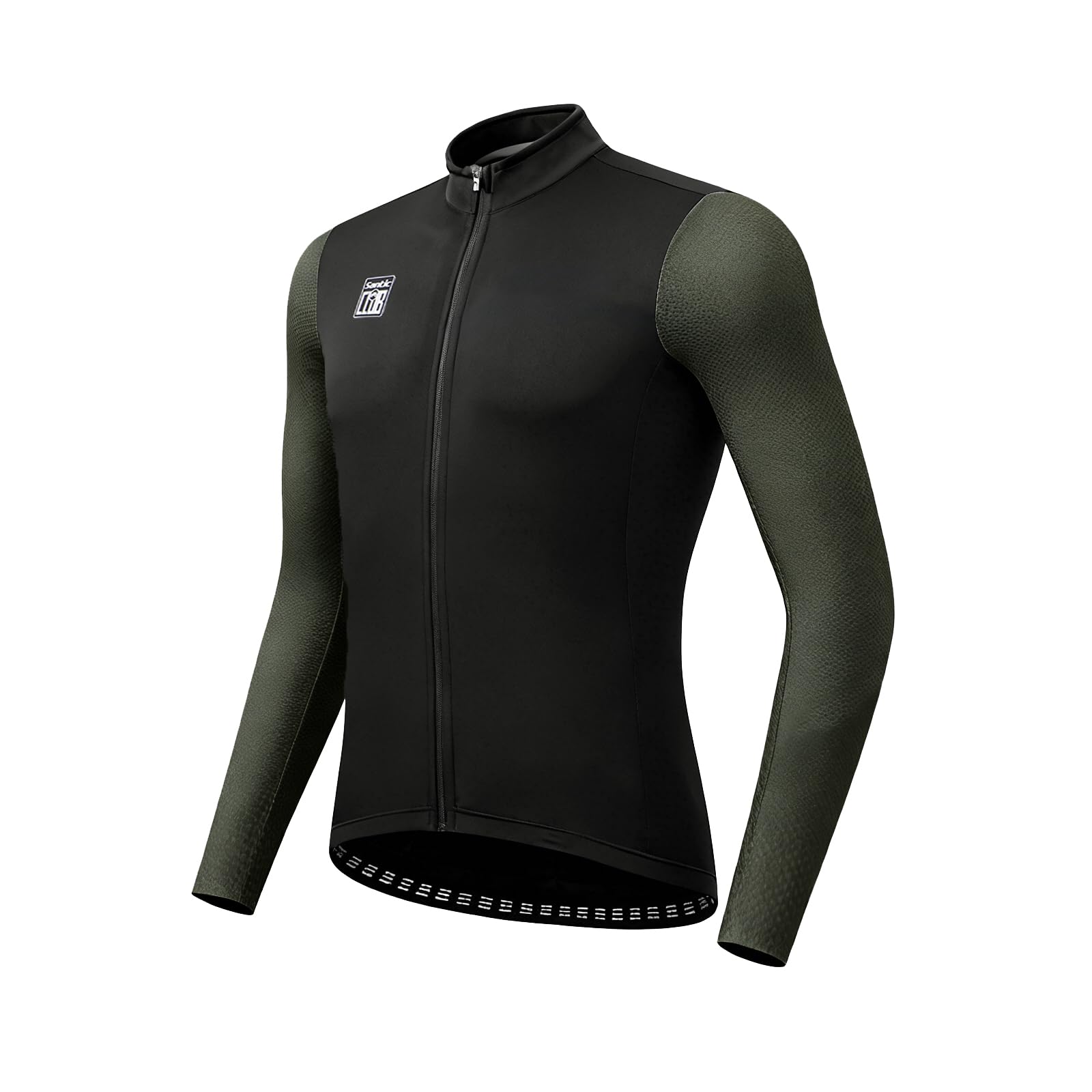 Santic Cycling Jersey Long Sleeve Reflective Full Zip