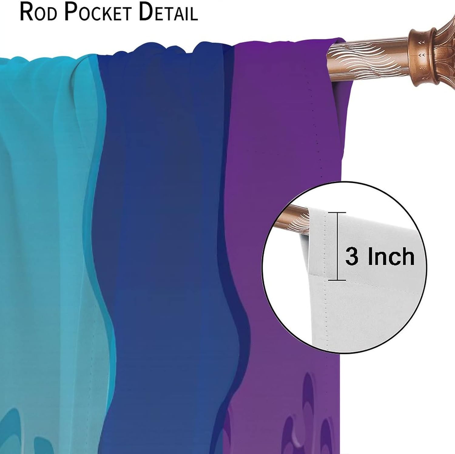 Abstract Rainbow Blackout Window Curtains, Rainbow Colored Paint with Leaking Splattered Drops Creative Graphic Design Rod Pocket Curtains, for Living Room Bedroom 42x63in 2 Panels