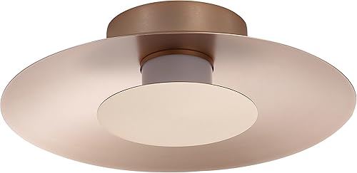 Golden Lighting Yep Luma Integrated LED Flush Mount in French Gold and French Go