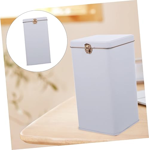 Miniatura 3 de Luxshiny Latas rectangulares del metal del té verde del té del metal de la hojalata del metal blanco envase de la lata