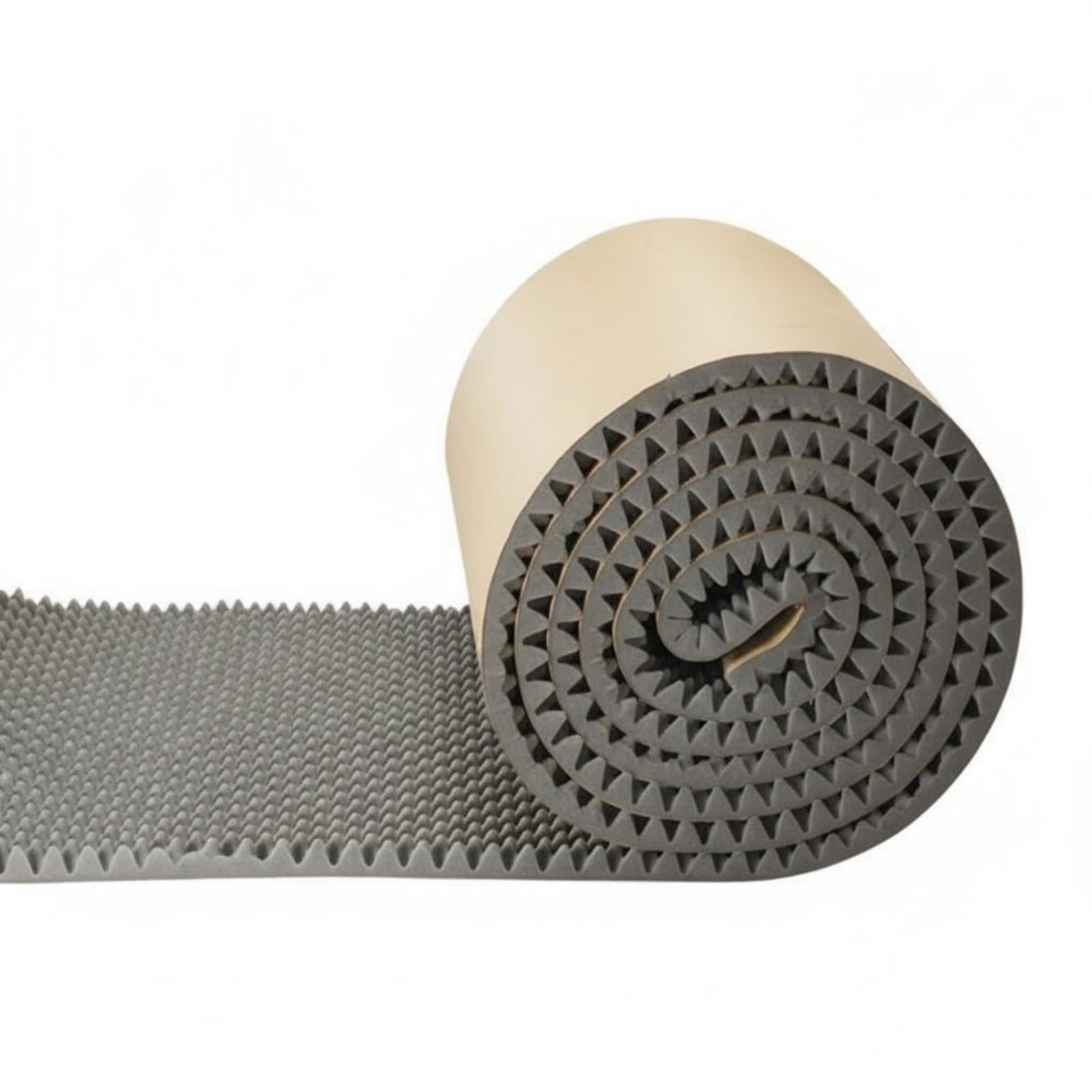 Pannello Fonoassorbente Pannello Acustico Schiuma Isolante Antiriverbero Assorbimento Suono Superficie a Onde Adesivo Integrato in Poliuretano Adatto , Grigio , 70mm