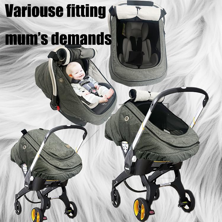 Car Seat Covers for Babies, Winter Fleece Covers Baby Car Seat Cover for Newborn Boy Girl,Universal Canopies Covers for Infants Carseat Cover Waterproof Protection Baby Covers Warm and Cozy - Image 7