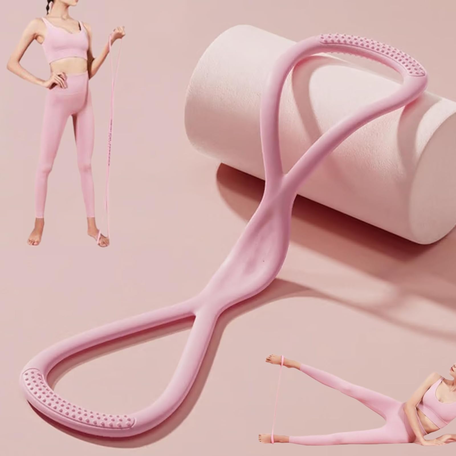 Resistance Bands Figure 8 Exercise Bands for Women Men 8 Shaped Resistance Rubber Band for Arms Back Shoulder
