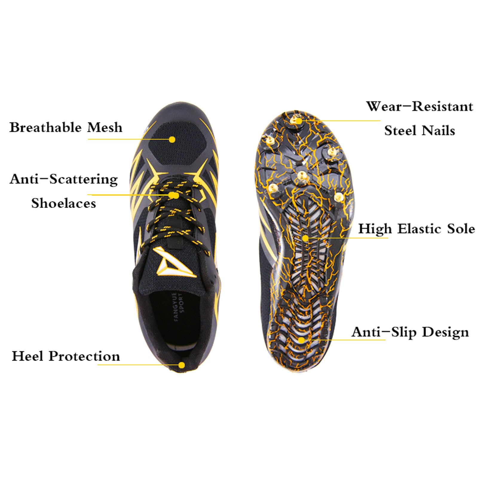 Chaussures D'AthléTisme à Pointes Chaussures à Pointes D'AthléTisme Chaussures De Saut en Longueur DéDiéEs Chaussures D'AthléTisme Léger Respirant Unisexes pour Enfants GarçOns Filles