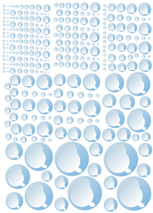 x310 Large Bubble Stickers, Hardwearing Water and Weatherproof 0% Transparency Decals, Cover Marks, Sea Life Wall Decor - Image 2