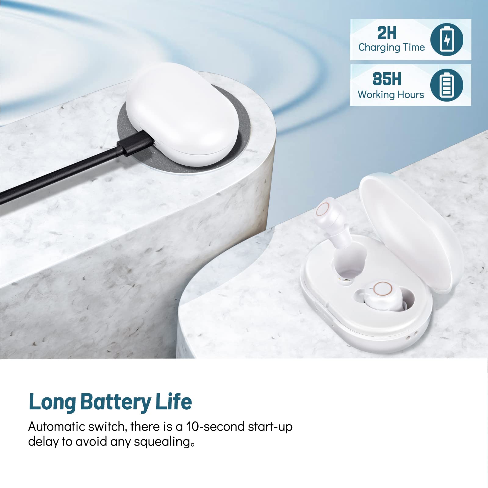 Glone Hearing Aids for Seniors, Rechargeable Invisible Hearing