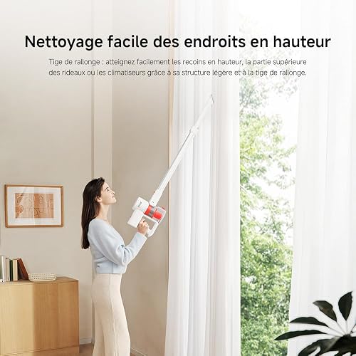 XIAOMI G20 Lite Aspirateur Balai sans Fil, Puissance 18 kPa, Jusqu'à 40 Min d'Autonomie, Détection Poussière Lumière Blanche, Vidage en 1 Clic, Brosse 2-en-1, Nettoyage Canapé & Clavier - 9