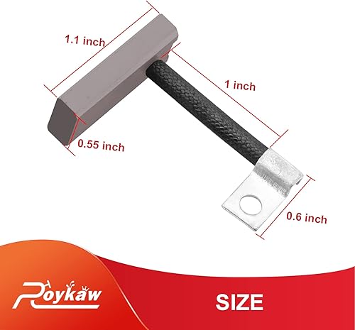 Miniatura 7 de Roykaw Juego de cepillos para generador de arranque para carrito de golf, cepillos de motor compatibles con EZGO Gas (1978-up), Club Car Gas