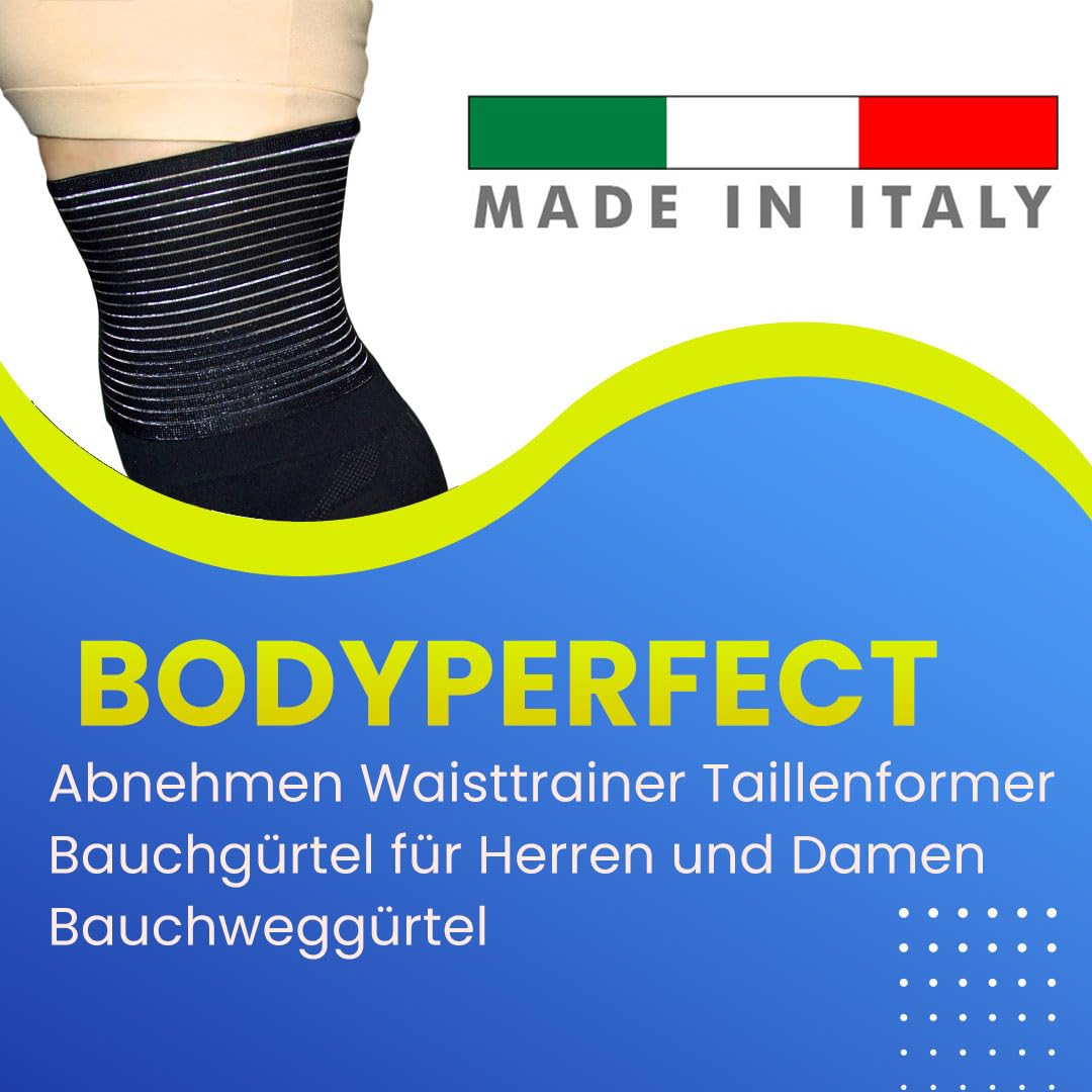 BODYPERFECT Ceinture abdominale post-partum et chirurgie - Soulagement dos - Soutien dorsal - Fermeture réglable 16 cm (blanc, XXL)