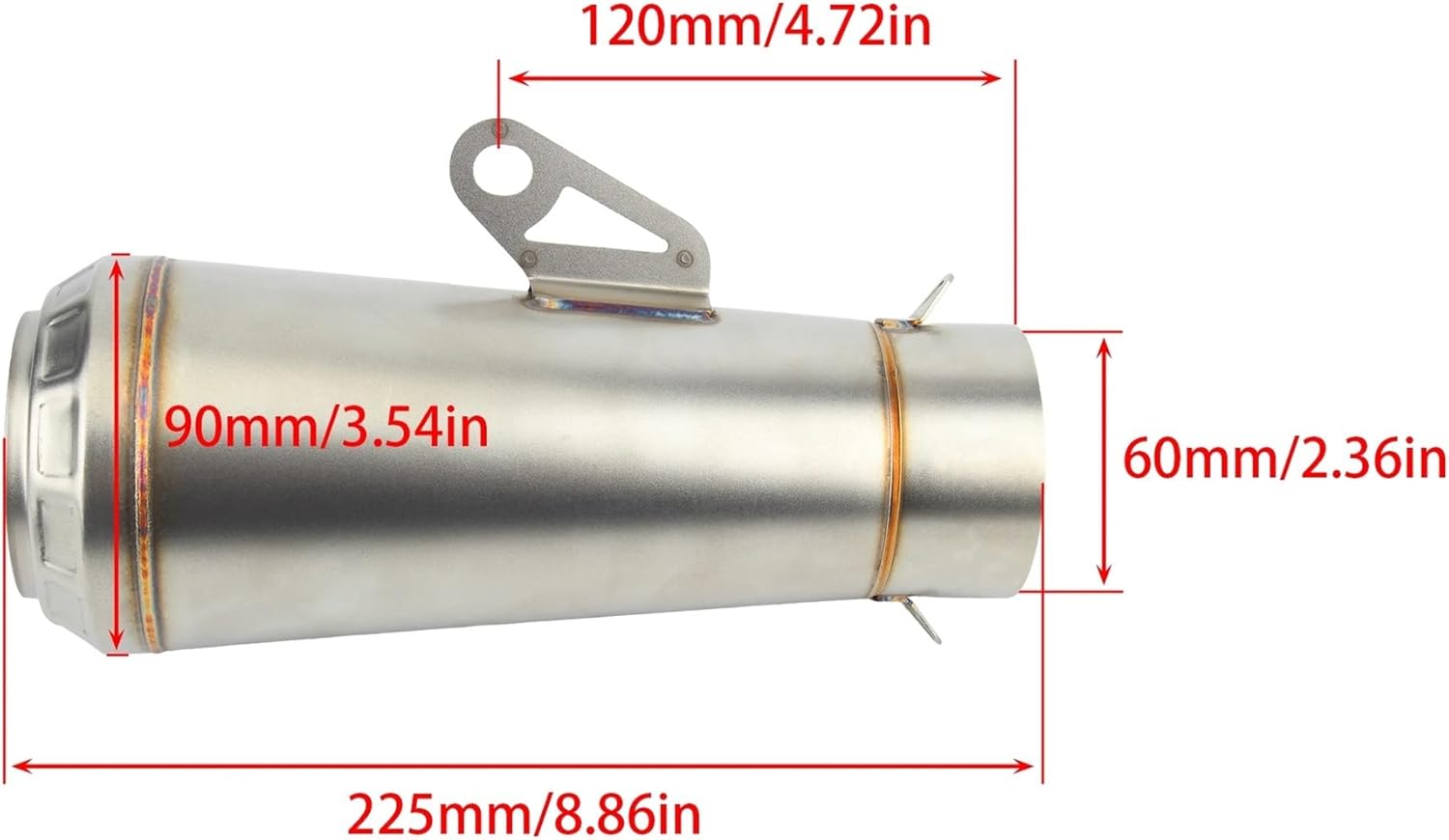 Motorcycle Universal Motocross Silencer Fit For R1 R3 R6 CBR1000RR MT07 09 Z900 1000 Accessories(B)