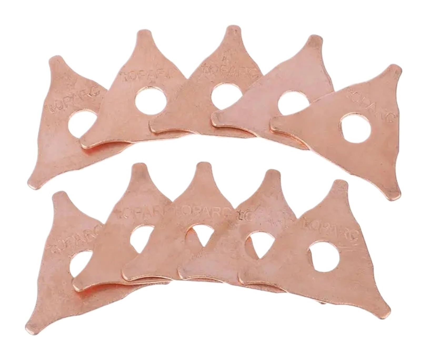 Dent Pulling Straight Washer 100Pcs Car Repair Dent Pulling Triangle Washer Spot Welder Star Pads - Durable Steel & Copper Plated