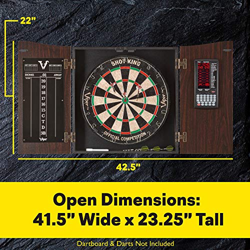Viper Vault Deluxe Dartboard Cabinet With Integrated Pro Score ,Mahogony Finish #TOP1