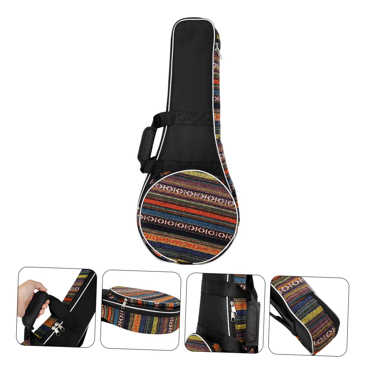 Baluue Borsa Pratica da Trasportare per Mandolino Oxford Stile Nazionale Doppia Funzione a Zaino e Mano Imbottita e Spessa per Viaggi
