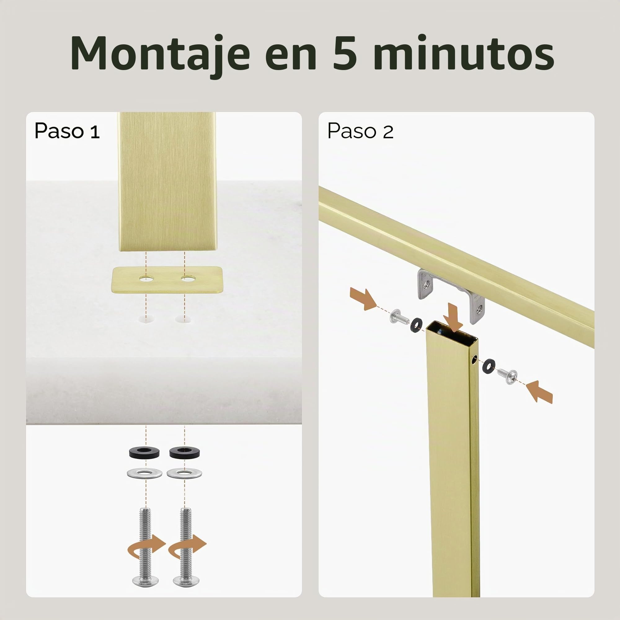 KES Toallero de Pie en Oro, Toallero Independiente con 2 Brazos, Toallero de Acero Inoxidable SUS304, Base de mármol, BTH217-BZ