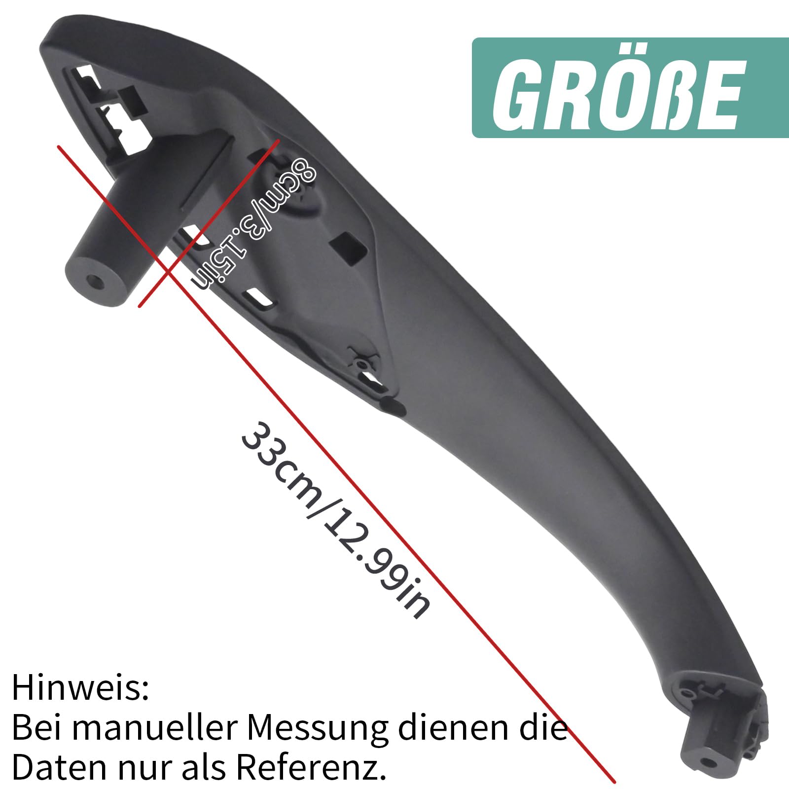 Lot de 2 poignées de porte avant intérieures de rechange pour BMW Série 3 F30 F31 F32 F34 F80 Revêtement de poignée de porte latérale pour 4 Series 428 435 Remplace 51417279311 51417279312