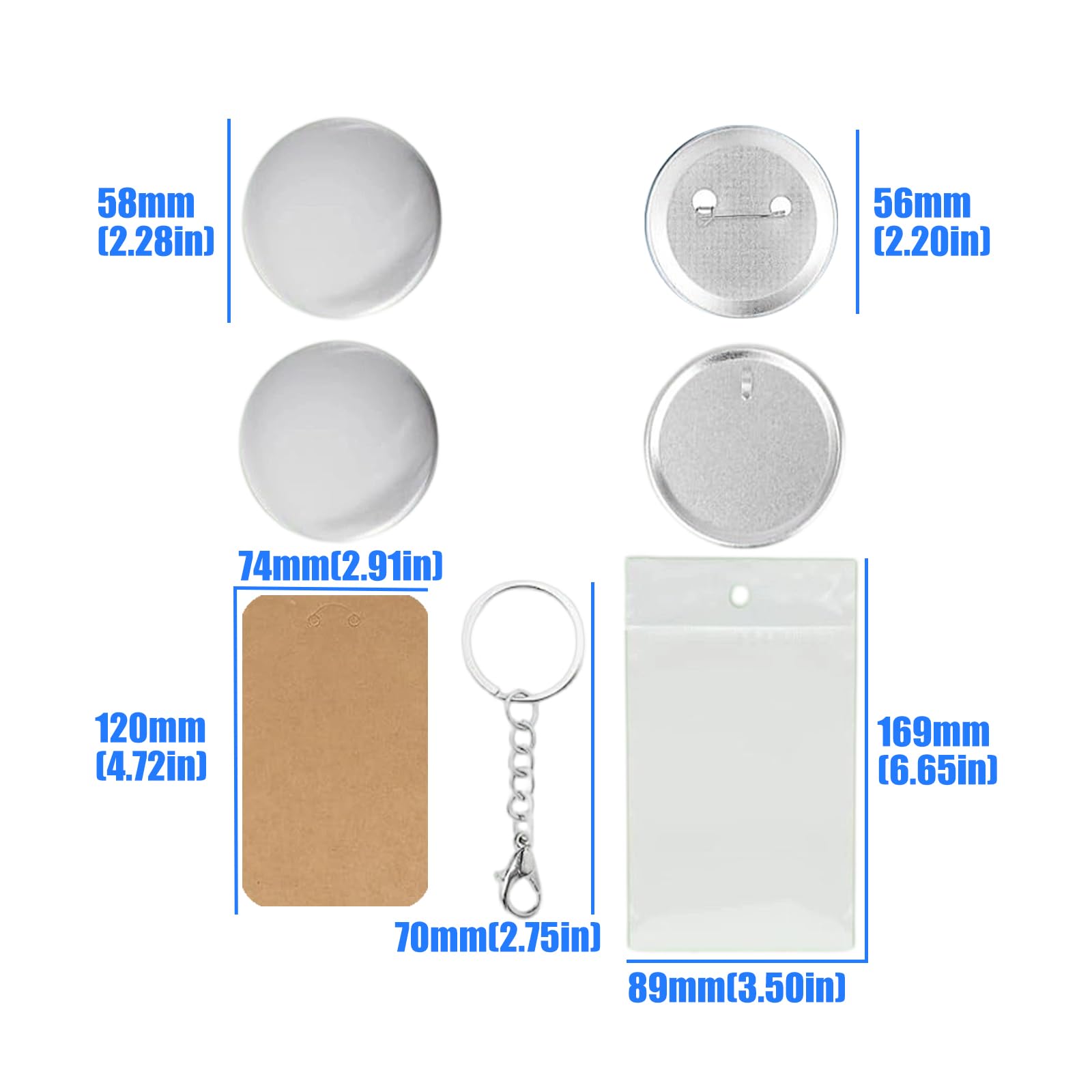 Rundknopf Teilepaket 58 mm