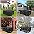 GARPROVM Patio Furniture Cover For Table and Chairs, Extra Large Outdoor Furniture Set Cover 420D Waterproof, Weatherproof Outdoor Seating Set Covers Anti-UV -110''x71''x36'' Black