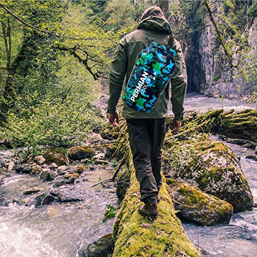Permian Portable Cooler Bag Roll Top, Camouflage, Insulated, 15L Foldable, Waterproof Dry Bag For Boating/Fishing, Cooler Backpack For Camping/Hiking, Leakproof, Floating Cooler For Kayaking - Camo #TOP3
