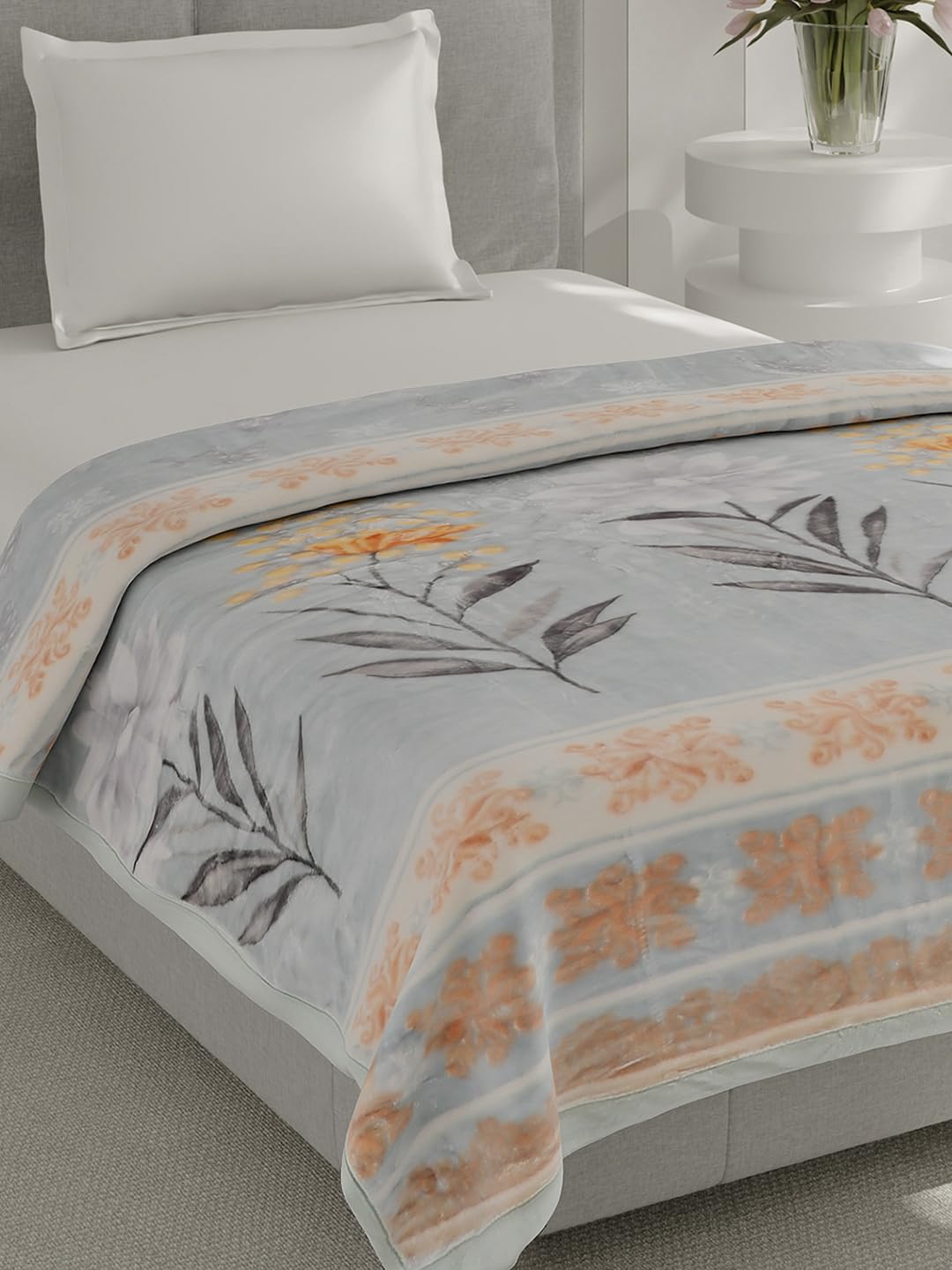 Monte Carlo Single Bed Heavy Winter Blanket Lavish Plus 2 Ply Box Pack 900 GSM | 3.2 KG (220x160 CM), Beige-image-25