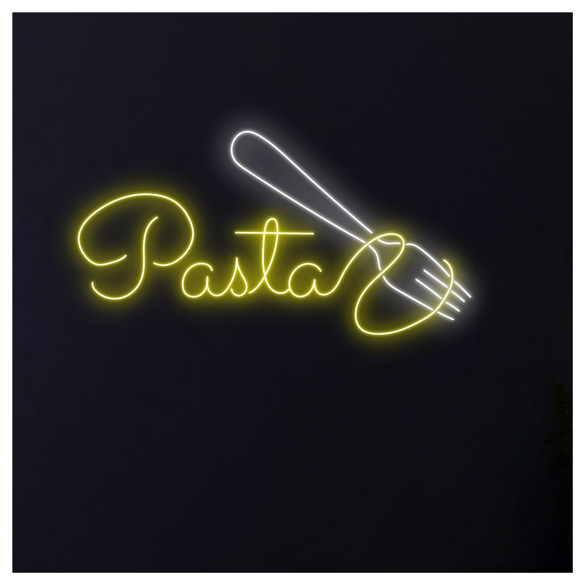 RONGCH Hanging Art Neon Signs Pasta Neon Sign, Italian Noodles Spaghetti Restaurant Room Wall Decor Food Shop 50cm