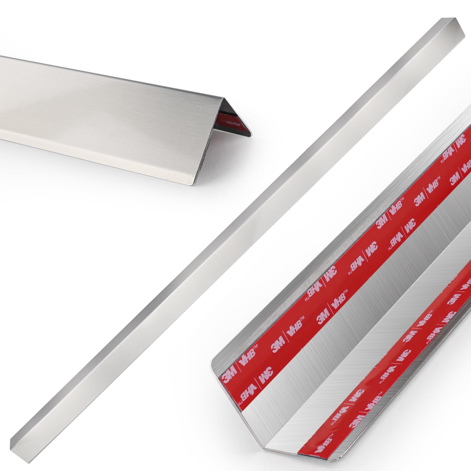 stainless steel wall corner guards, 2 x 2 x 48 inches.made of 304 steel, these 90-degree angle metal corner protectors are designed for wall protection and decoration(10 pcs pack) ( used)