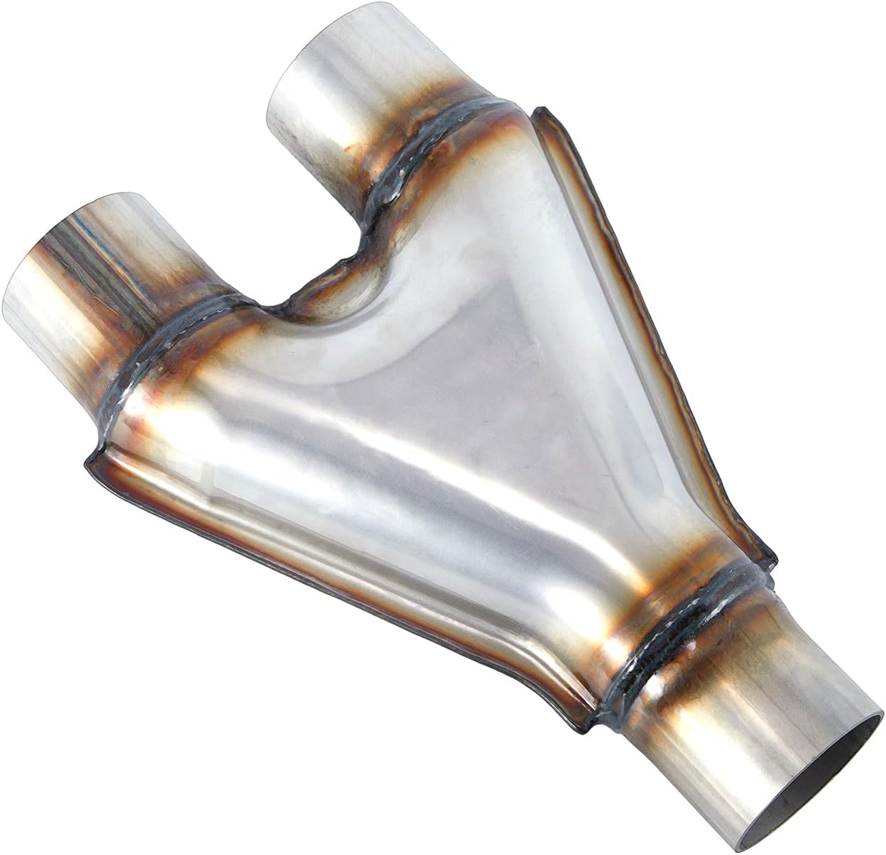 Y Exhaust Pipe 2.5"Inlet/2.5"Outlet, Universal 10" Long Stainless Steel Y Exhaust Tip Pipe