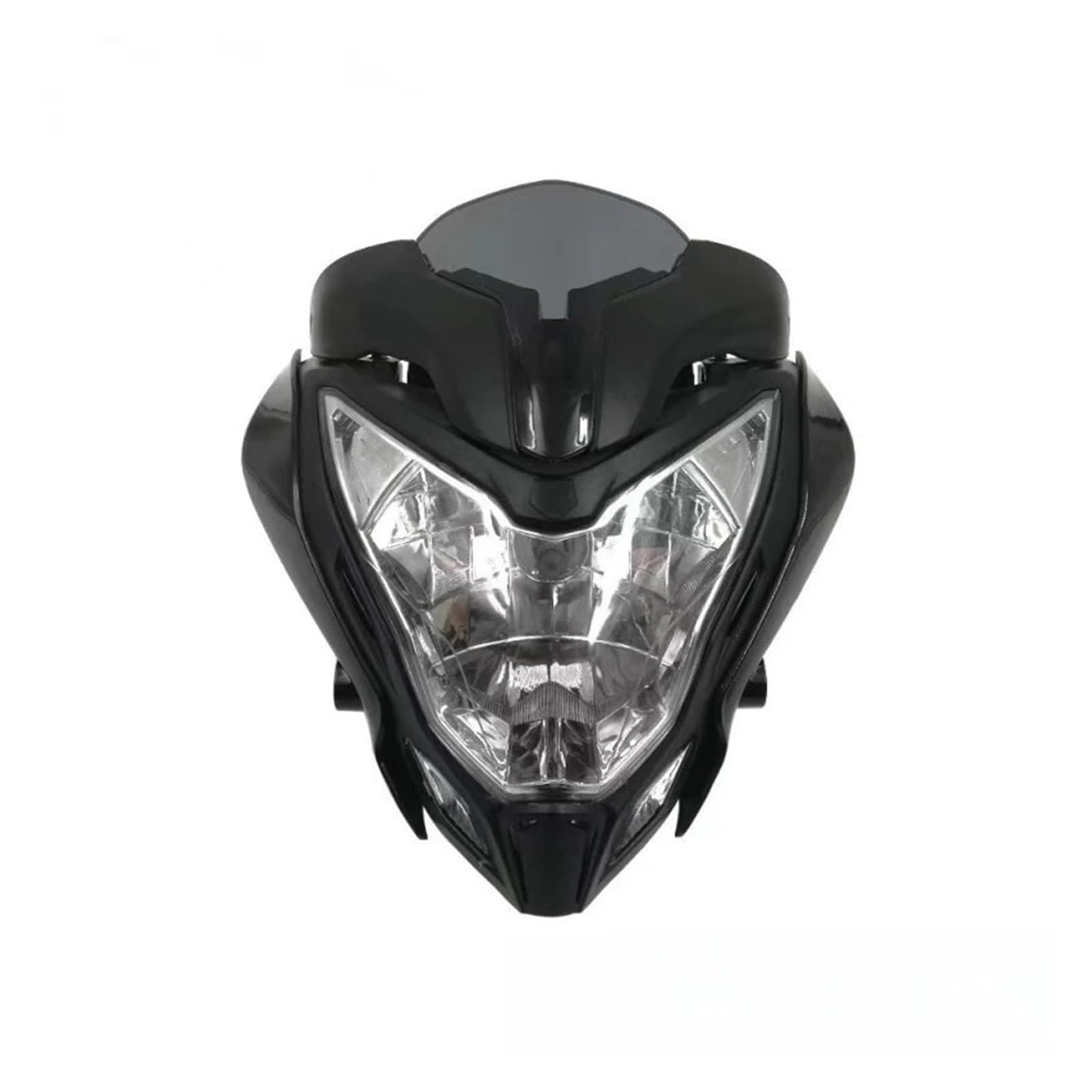 Moto LED Faro Accessori Moto Testa Della Lampada Della Luce Del Motociclo Faro Anteriore Per BAJAJ Pulsar150 NS200 Faro Hi Lo Fascio(35L Silver (1 pair))