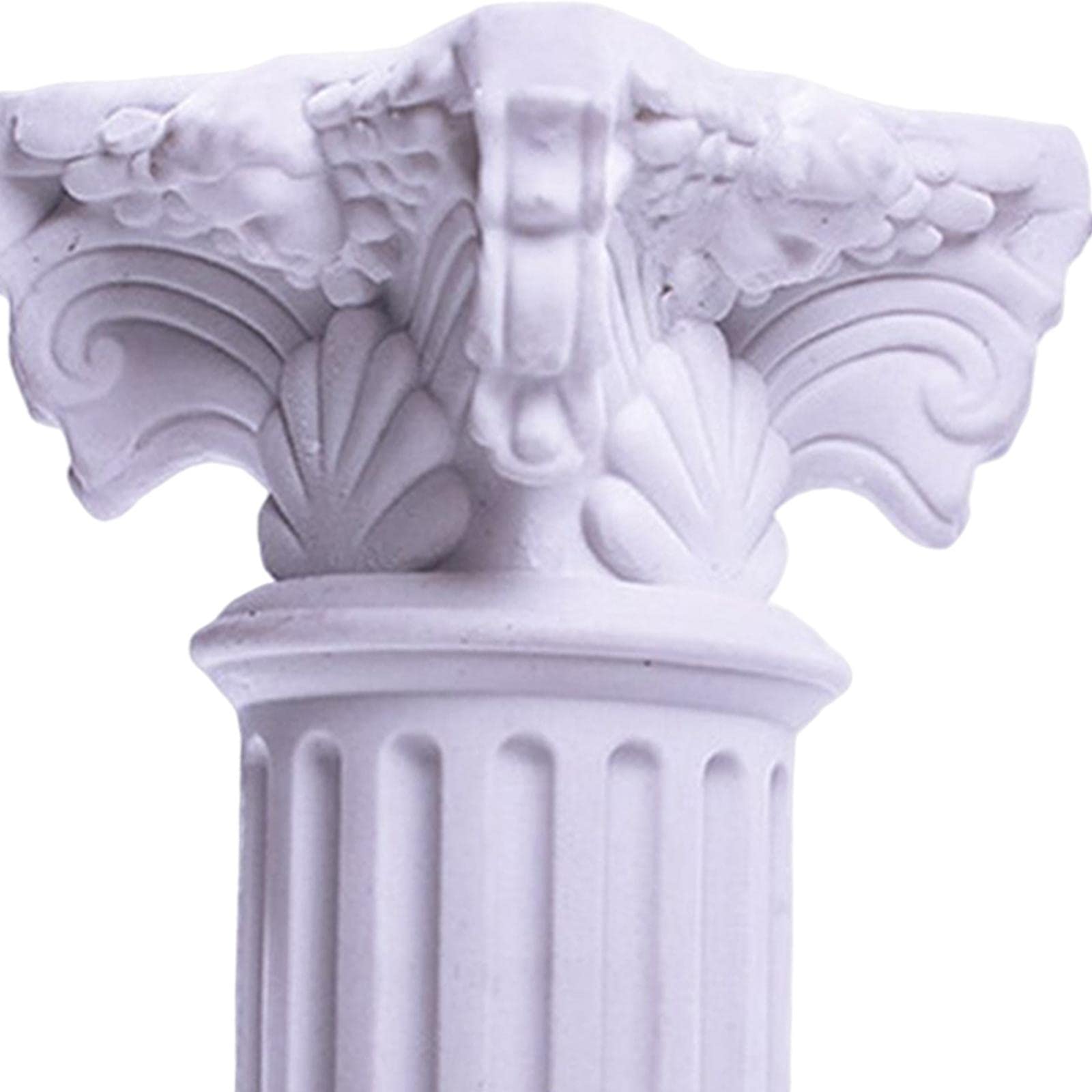 Statua in miniatura a colonna romana con piedistallo, colonna greca, per tavolo paesaggistico, bianco, 3,5 x 6,5 cm