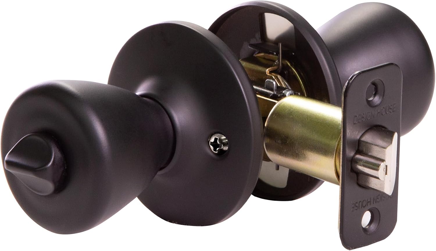 Design House 779272 Tulip Keyed Entry Door Knob Matte Black