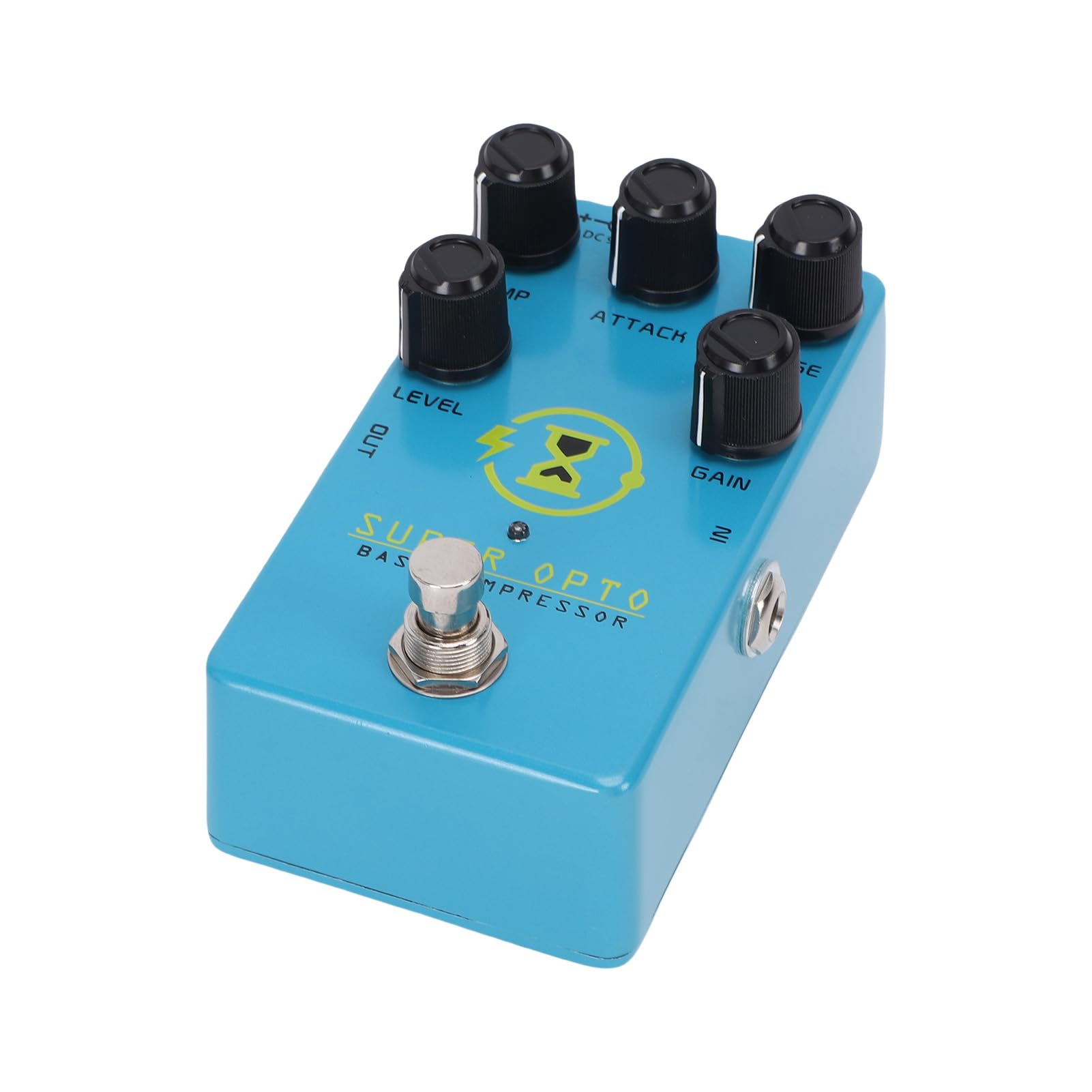 Bnineteenteam Pedał Kompresora, Kompresor Optyczny Blue Alloy dla Basistów z True Bypass, Ulepszony Balans i Kontrola Dynamiczna dla Basistów na Gitarze Elektrycznej