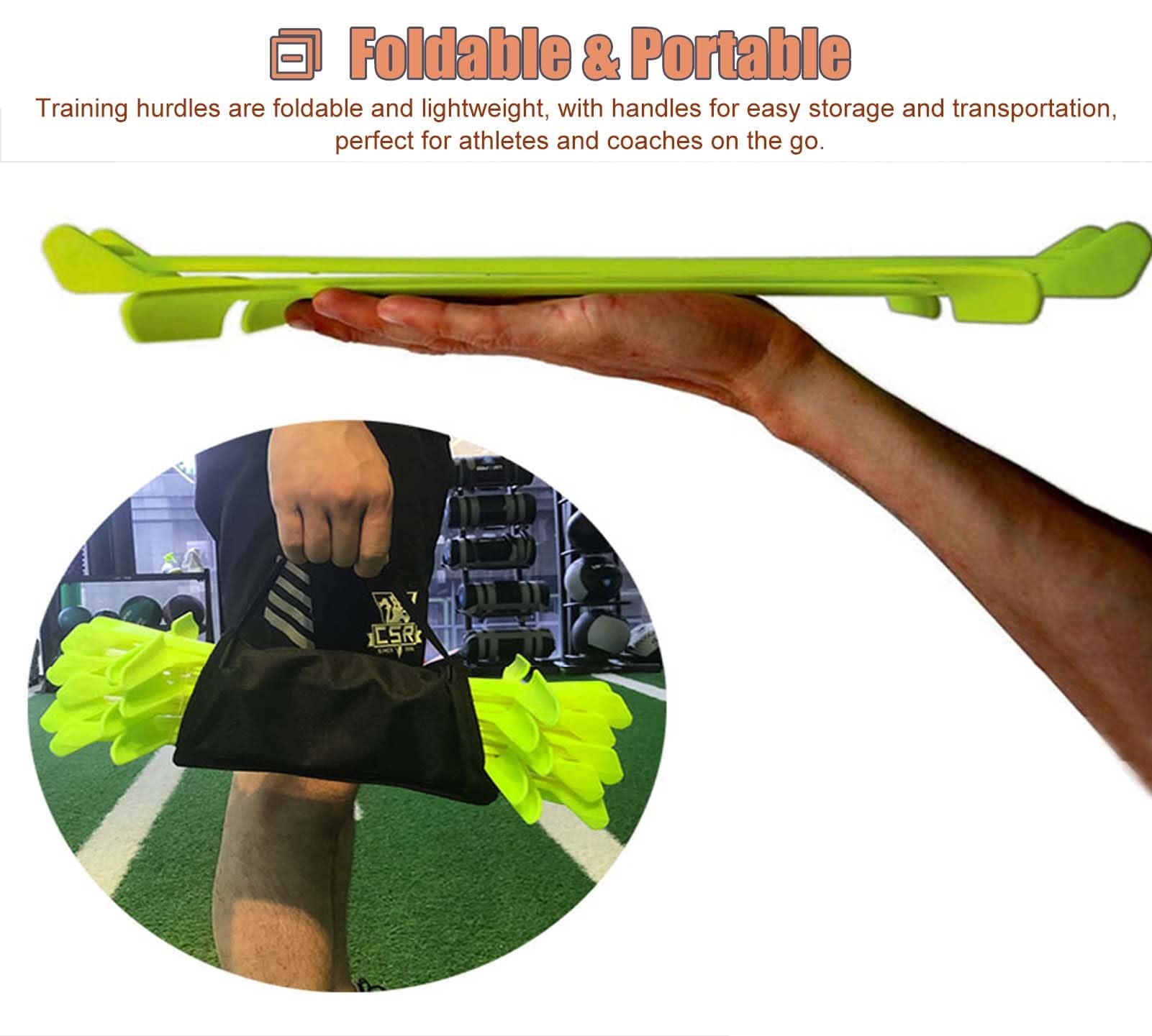Ostacoli Allenamento Mini Ostacoli Altezza Regolabile - 5/10 Piccoli Ostacoli di Agilità con Maniglia, Ostacoli Portatili Morbidi per Atletica Leggera, Ostacolo per L'allenamento del Calcio(5pcs)