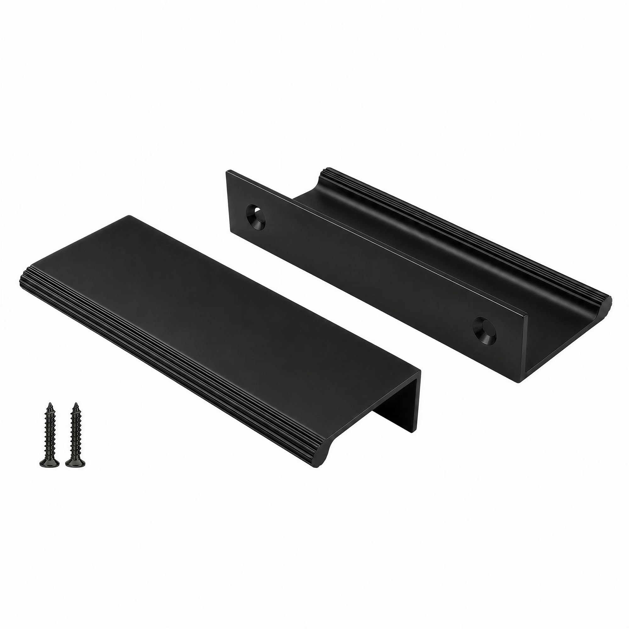 Peaha 10 Pack 3" Black Cabinet Handles Finger Pulls for Cabinets