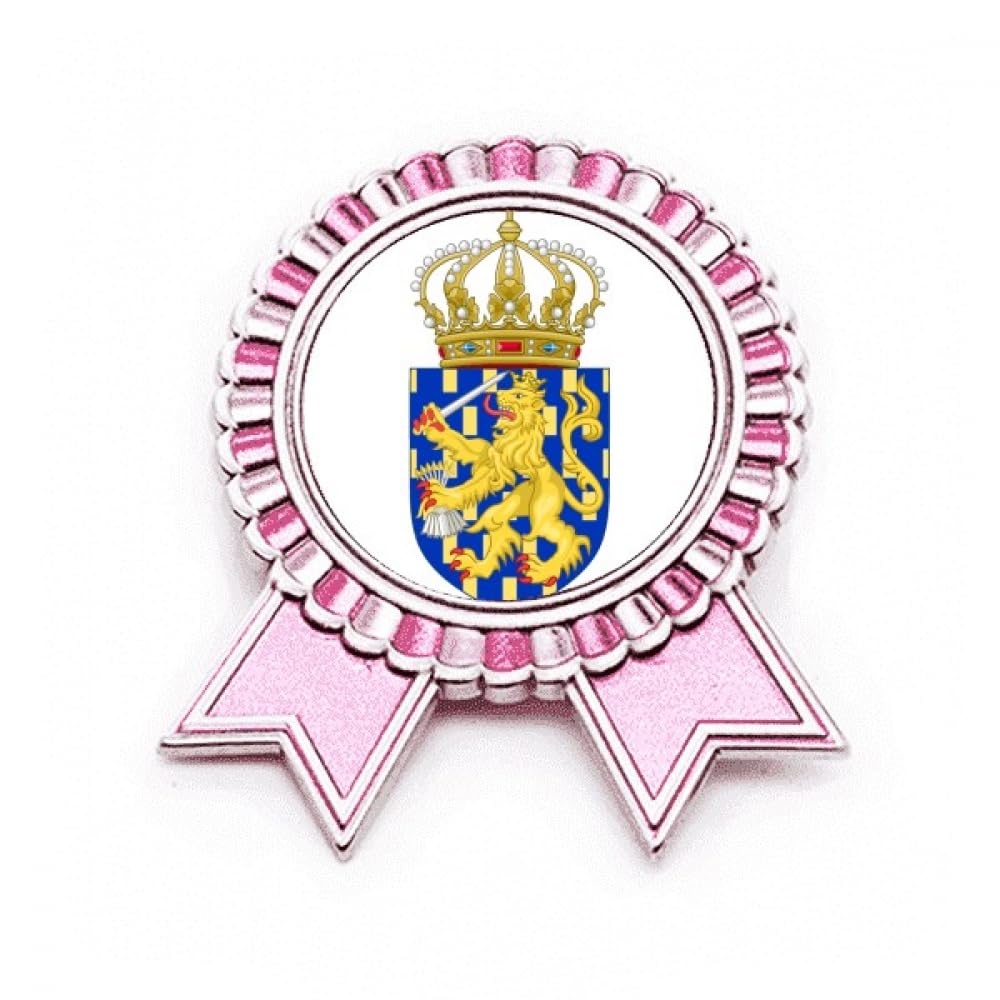 Broche rose Pays-Bas en métal EU - Insigne héraldique de précision