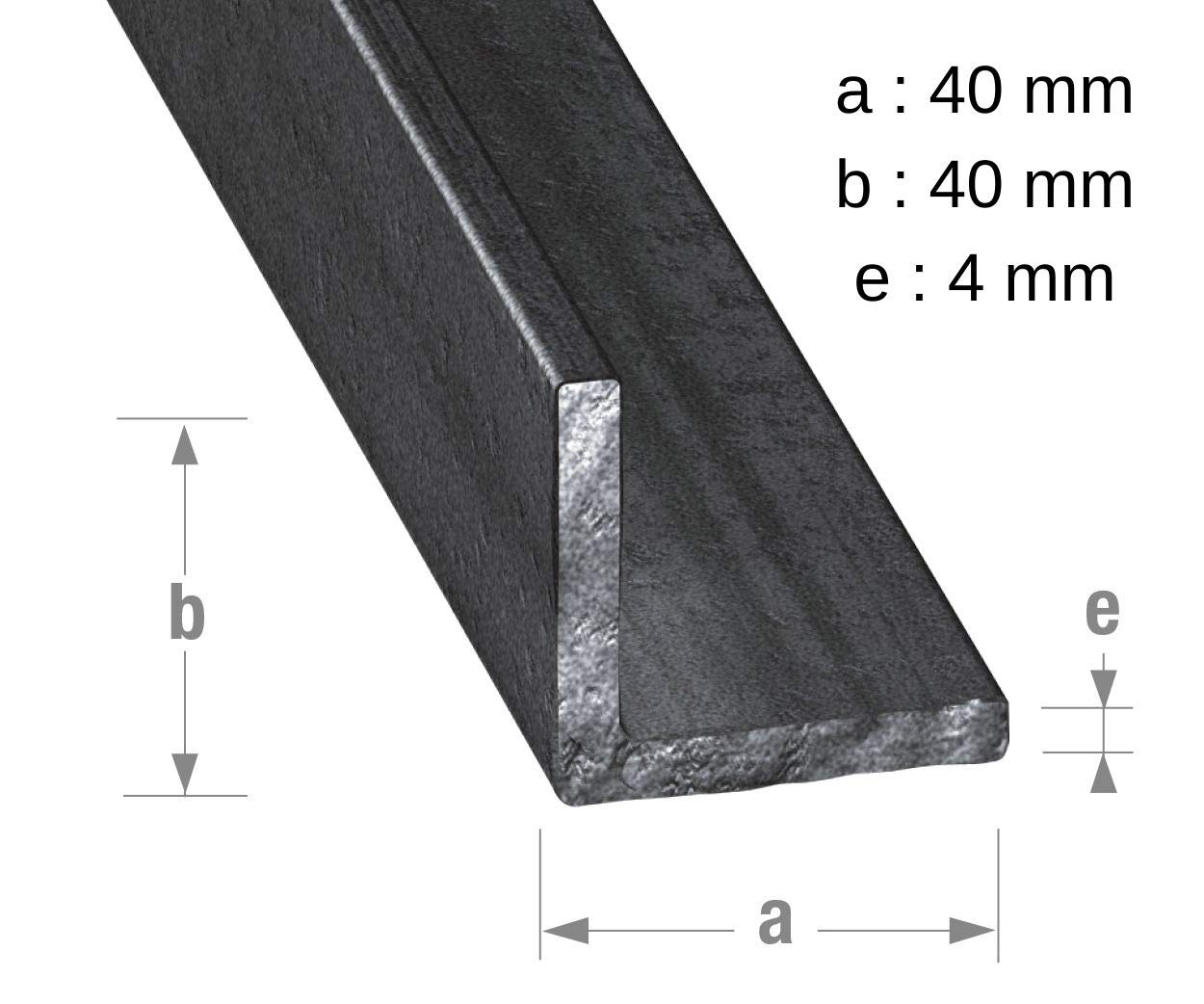 CQFD Cornière en acier laminé de 1 mètre 40 X 40 X 4 MM