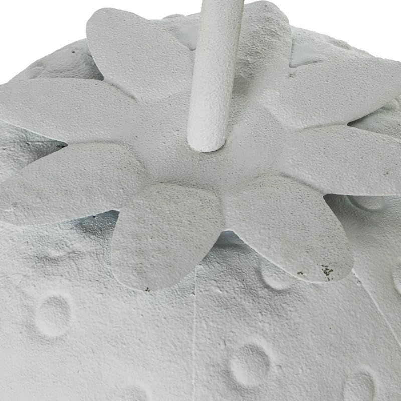 Fraise en métal blanc DRW 54 cm de haut, design grand format - 3
