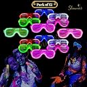 Shimmers Neon Party Glasses – Glow in Dark Shutter Shades for Kids & Adults, UV Reactive Bright Color Sunglasses for Holi, DJ Night, Birthday, Festival, Rave & Dance Party Accessories gallery image