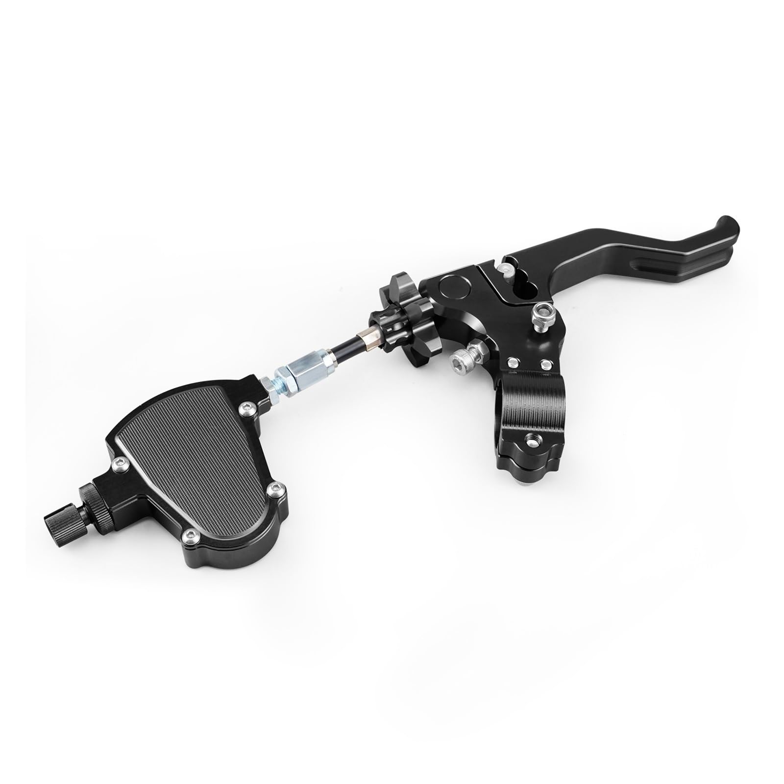 BYSKJZ Motorcycle Brake Clutch for CRF450R for Kawasaki for Suzuki Universal 22mm Shorty Stunt Clutch Lever Easy Pull Cable System(Black2)
