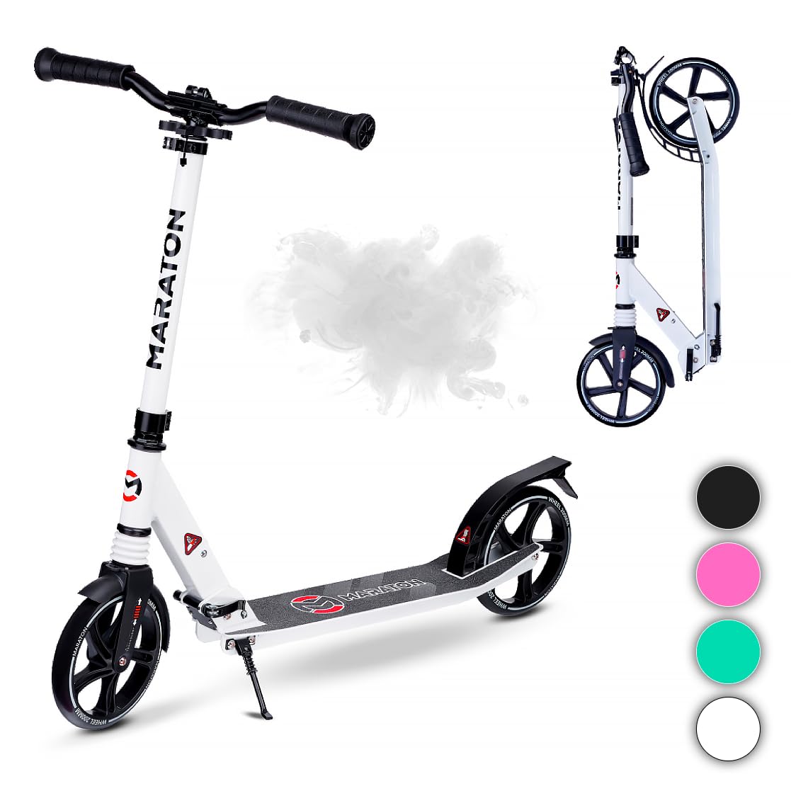 Maraton Kick Scooter for Teens 8-18 Ages | Foldable, Big Wheel, Durable | Scooters for Kids 8-12, 8-10, 13-16 Year Old | Two Wheel Scooter for Teenagers