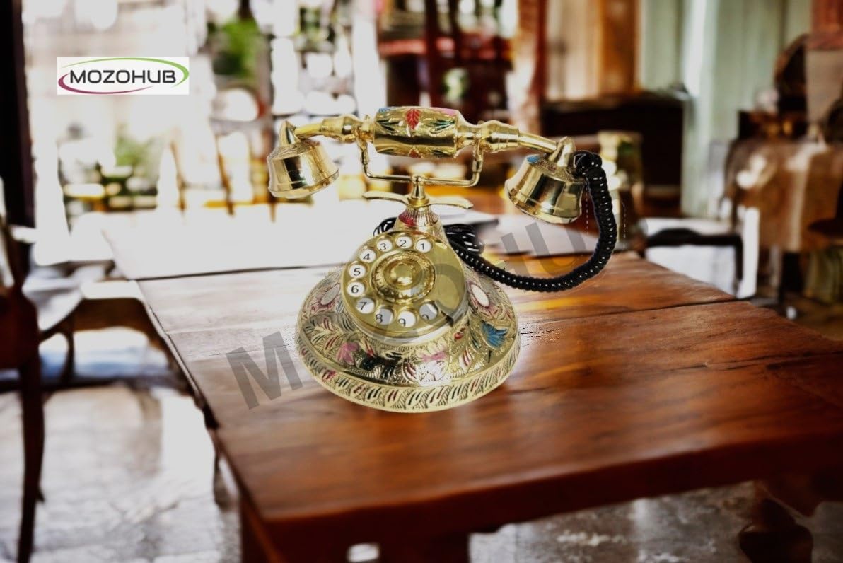 Brass Vintage Designer Land Line Working Telephone