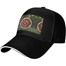 The Sweetness of figs Printed Baseball Cap, Adjustable Baseball Cap, Suitable for Hiking and Fitness Black